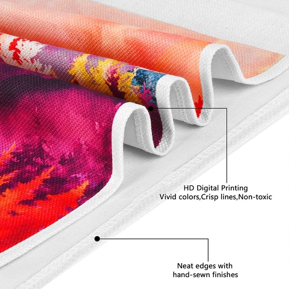 Retro Spring/Fall California Mountains Nature Pop Art Tapestry Wall Room Decor - Picture 6 of 7